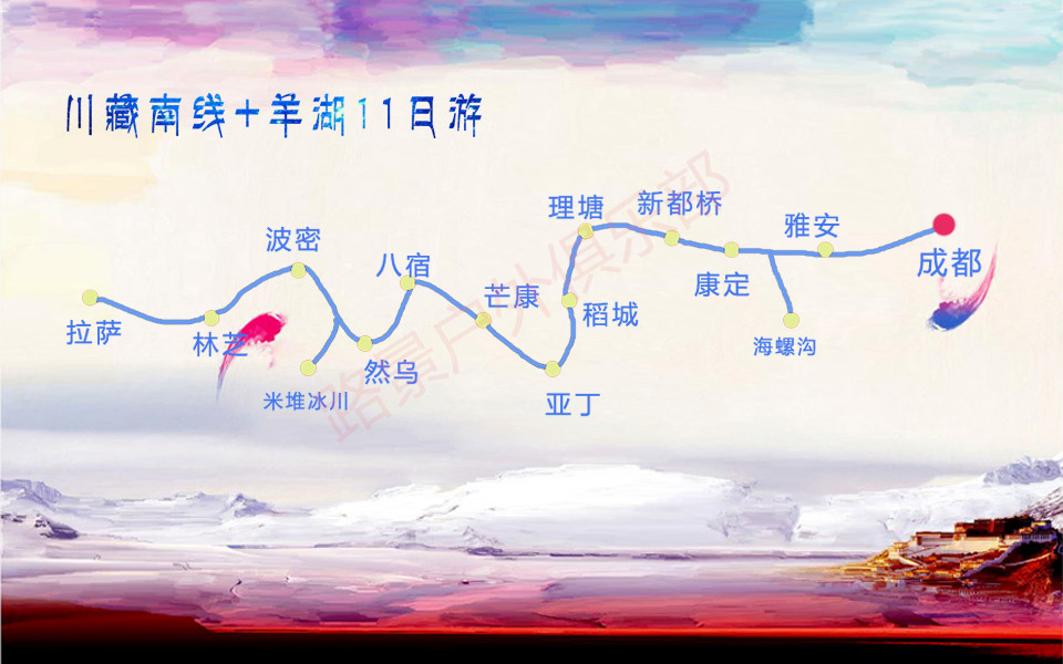 川藏南線旅游線路圖
